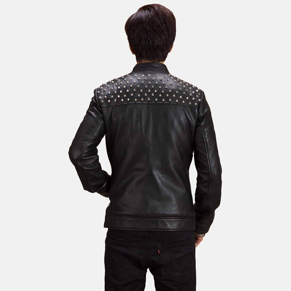 Shapron Studded Leather Biker Jacket SH82