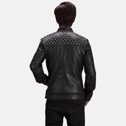 Shapron Studded Leather Biker Jacket SH82