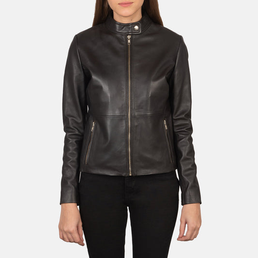 Rave Brown Leather Biker Jacket SH570