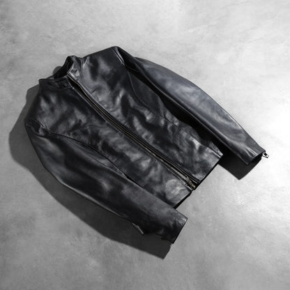 Rumella Black Leather Biker Jacket SH558