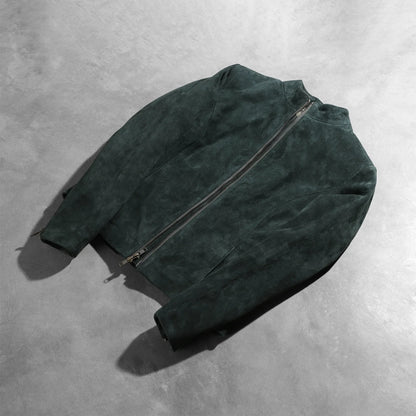 Rumella Green Suede Biker Jacket SH556
