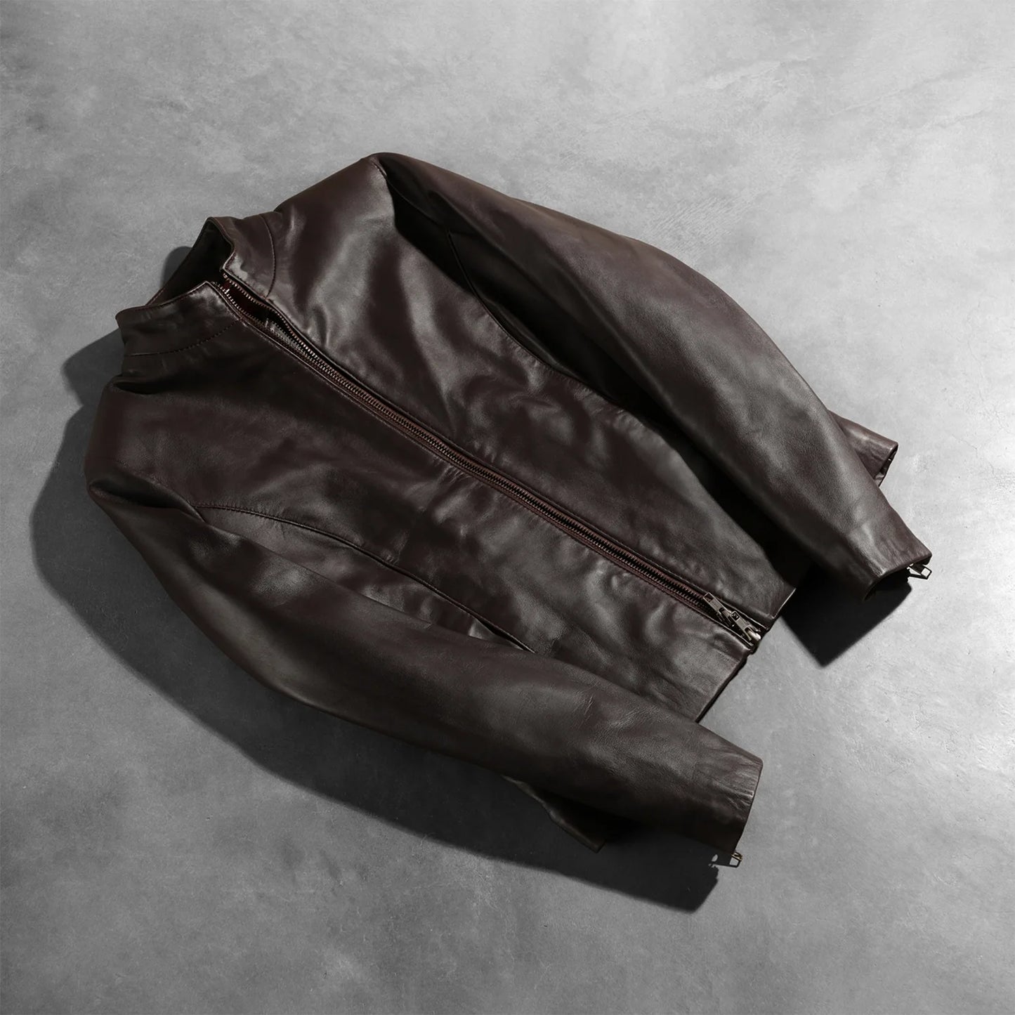 Rumella Maroon Leather Biker Jacket SH555
