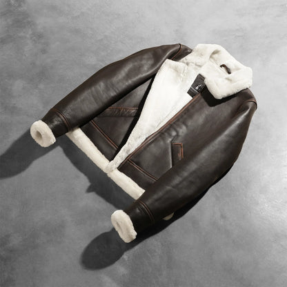 Sherilyn B-3 Brown Leather Bomber Jacket SH536