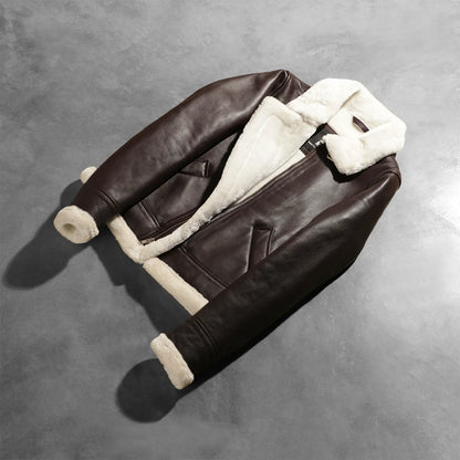 Sherilyn B-3 Maroon Leather Bomber Jacket SH533