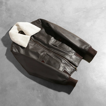 Stella G-1 Brown Leather Bomber Jacket SH530