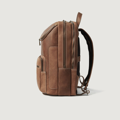 The Bedford Vintage Distressed Brown Leather Backpack