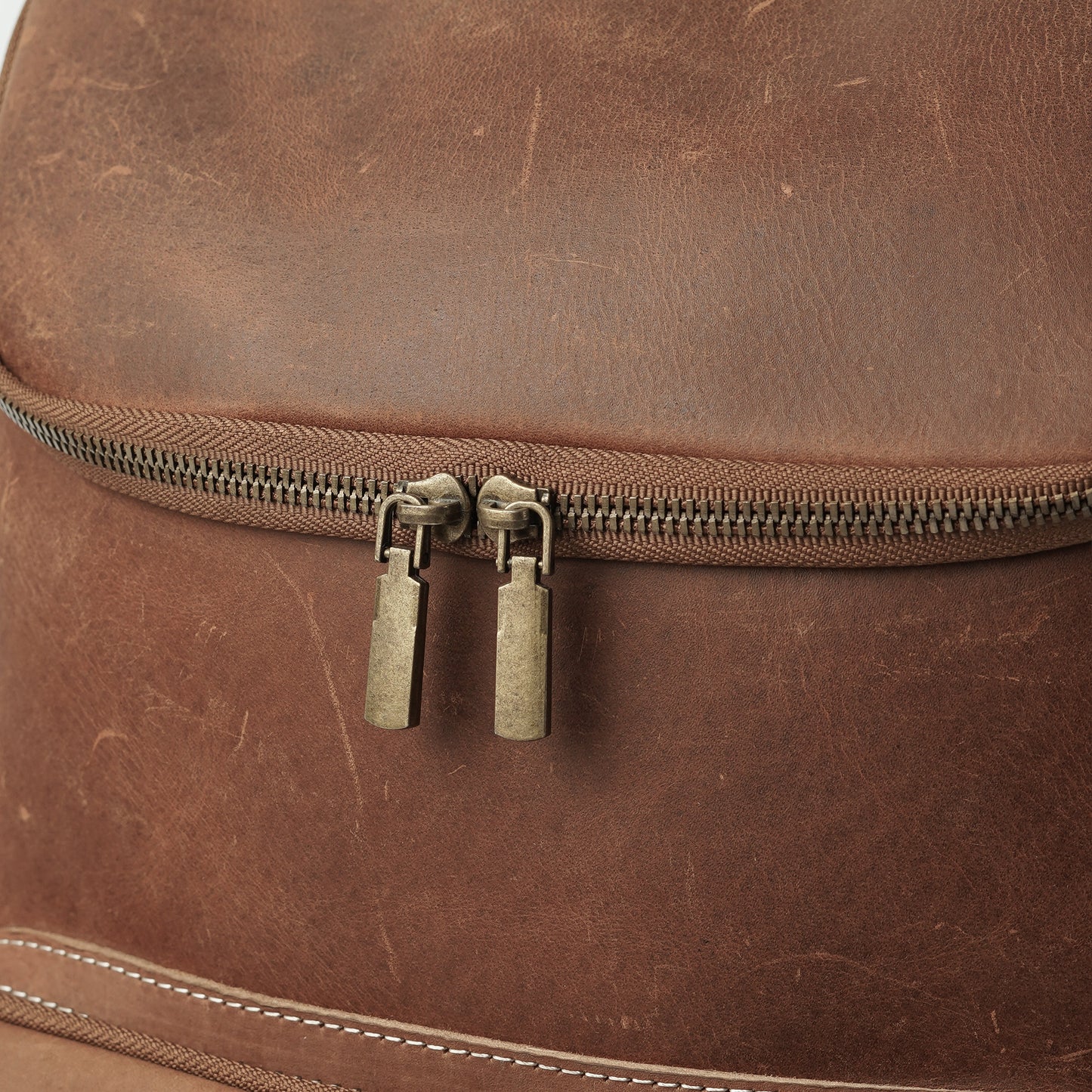 The Bedford Vintage Distressed Brown Leather Backpack