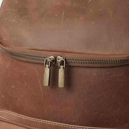The Bedford Vintage Distressed Brown Leather Backpack
