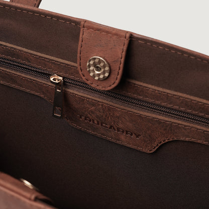 The Bianca Vintage Distressed Brown Leather