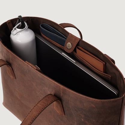 The Bianca Vintage Distressed Brown Leather