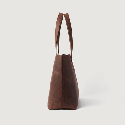 The Bianca Vintage Distressed Brown Leather