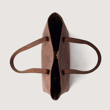 The Bianca Vintage Distressed Brown Leather