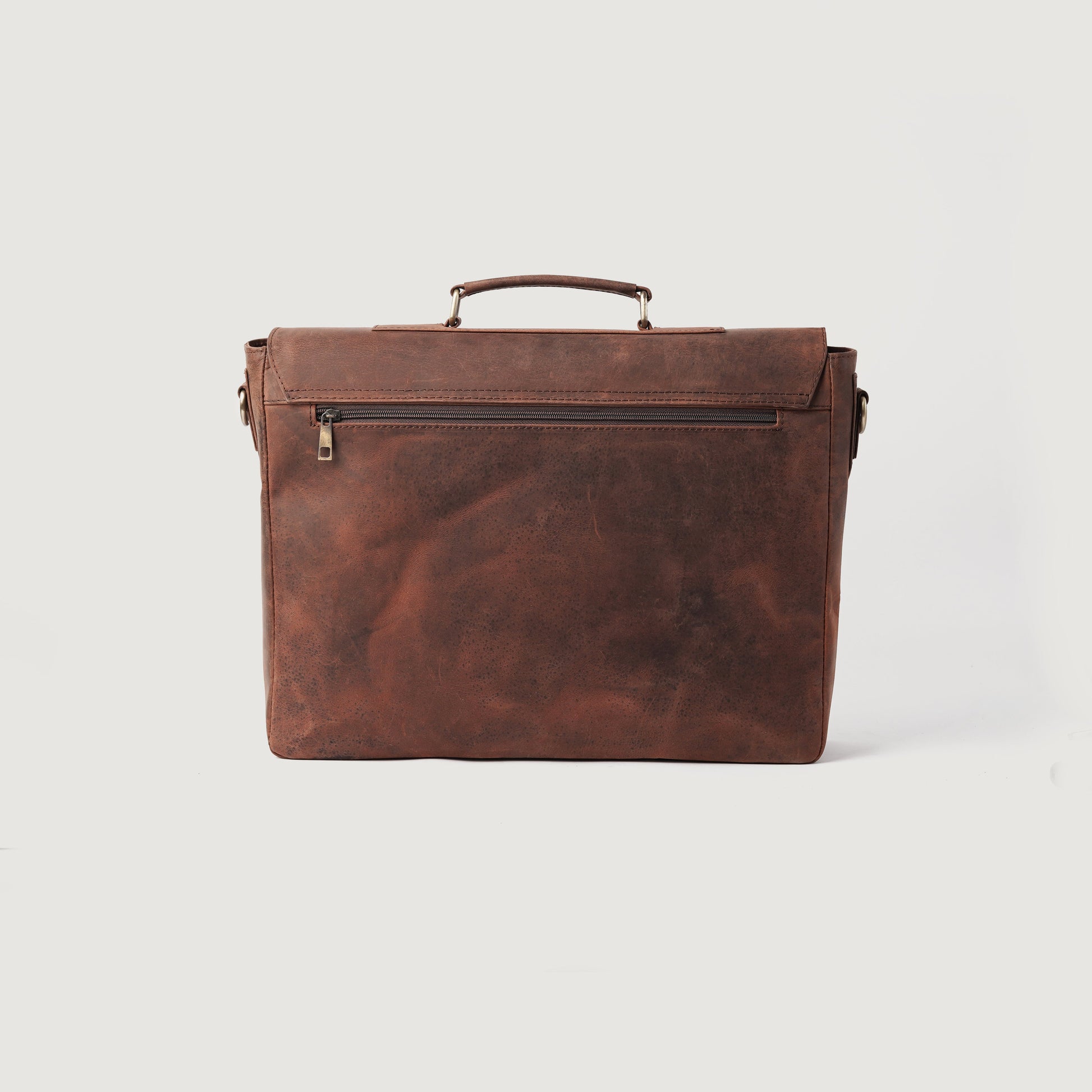 The Cristoph Vintage Distressed Brown Leather