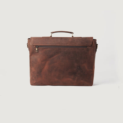 The Cristoph Vintage Distressed Brown Leather