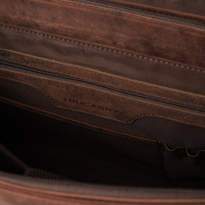 The Cristoph Vintage Distressed Brown Leather