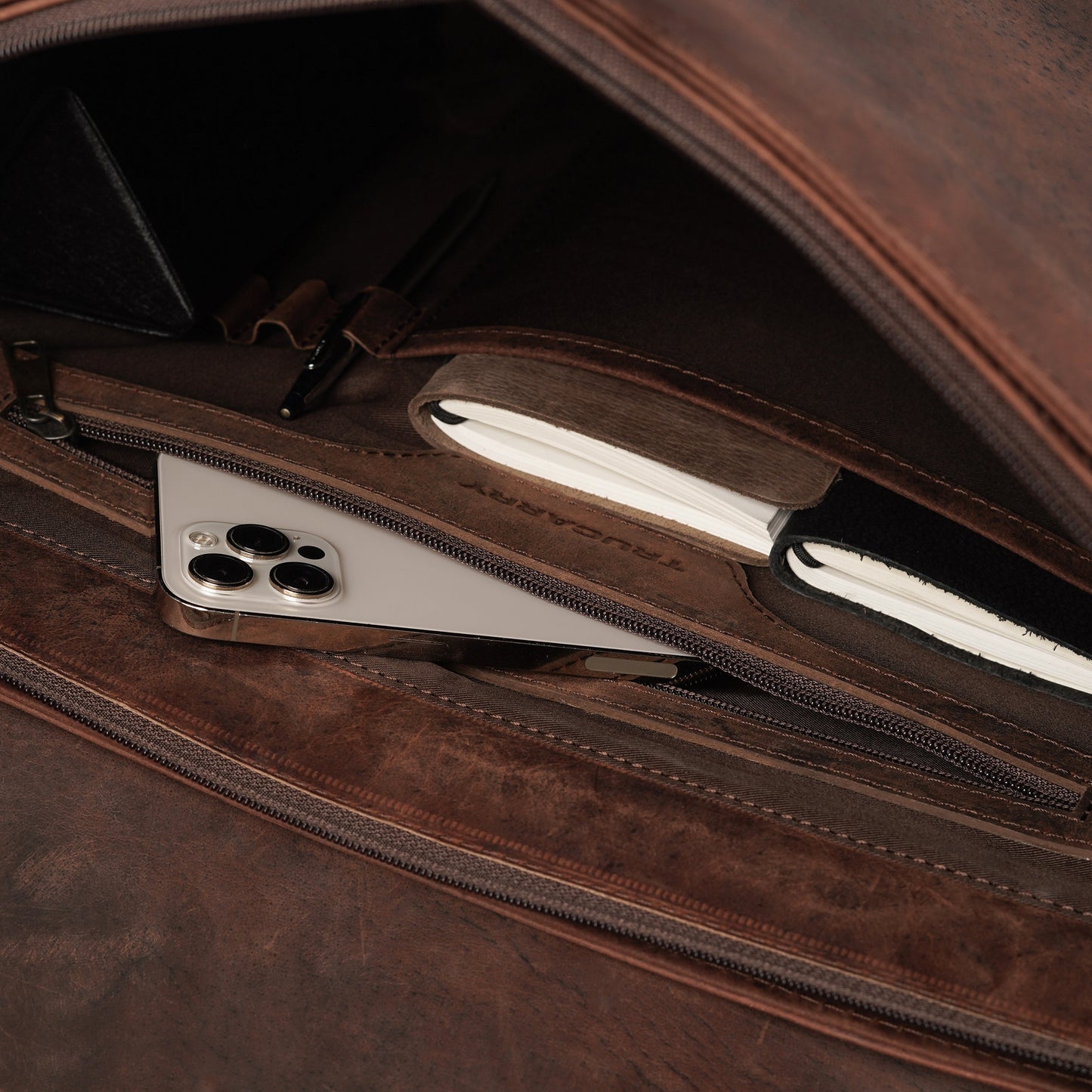 The Cristoph Vintage Distressed Brown Leather