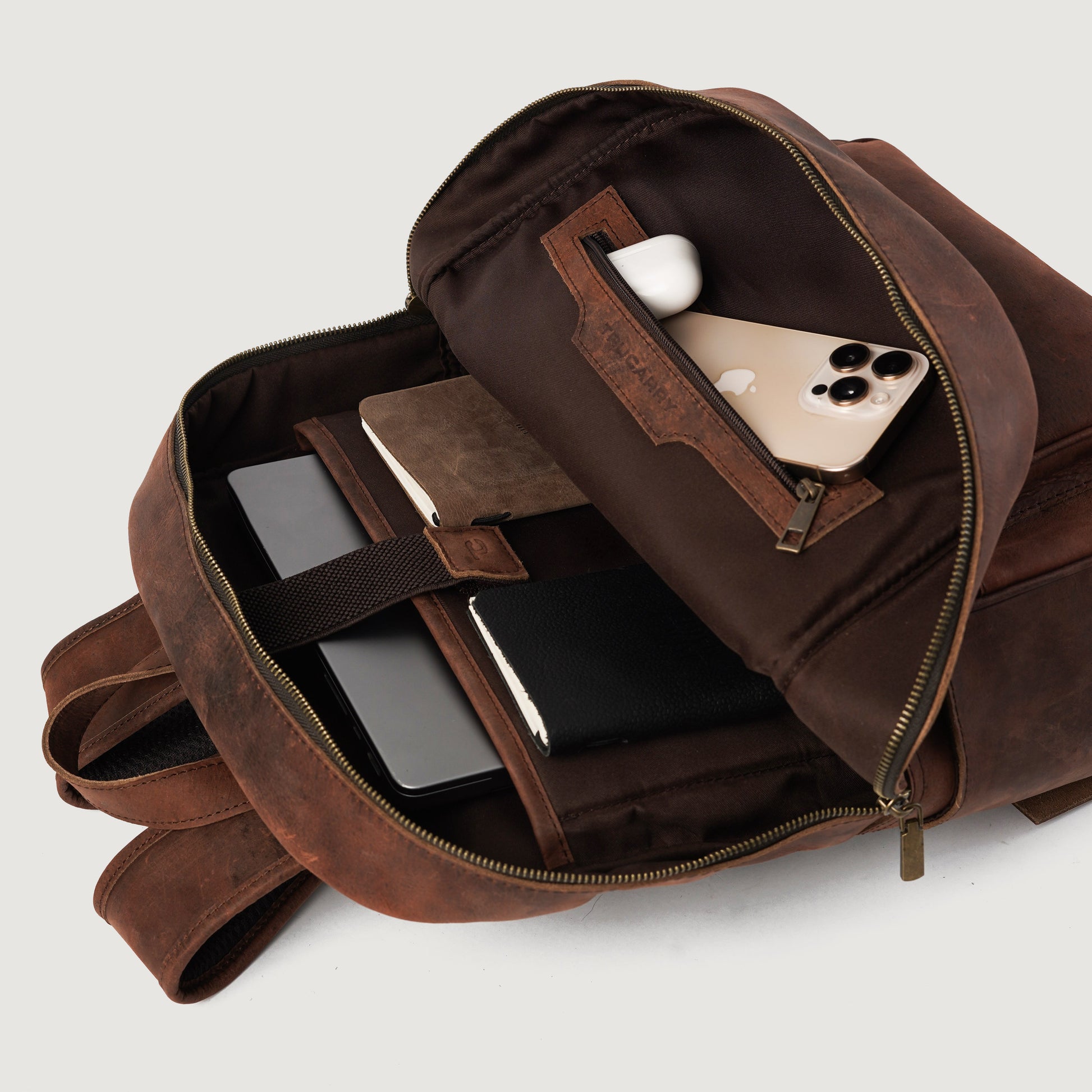 The Philos Vintage Distressed Brown Leather 