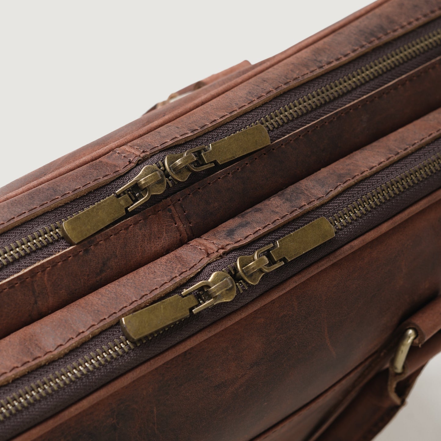 The Preston Vintage Distressed Brown Leather