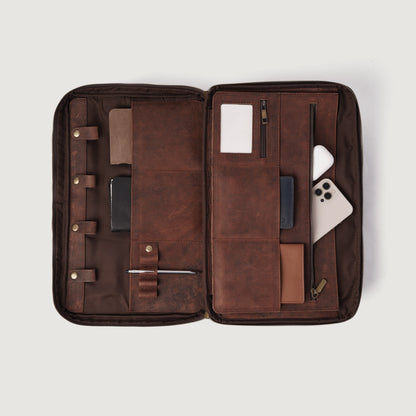 The Preston Vintage Distressed Brown Leather