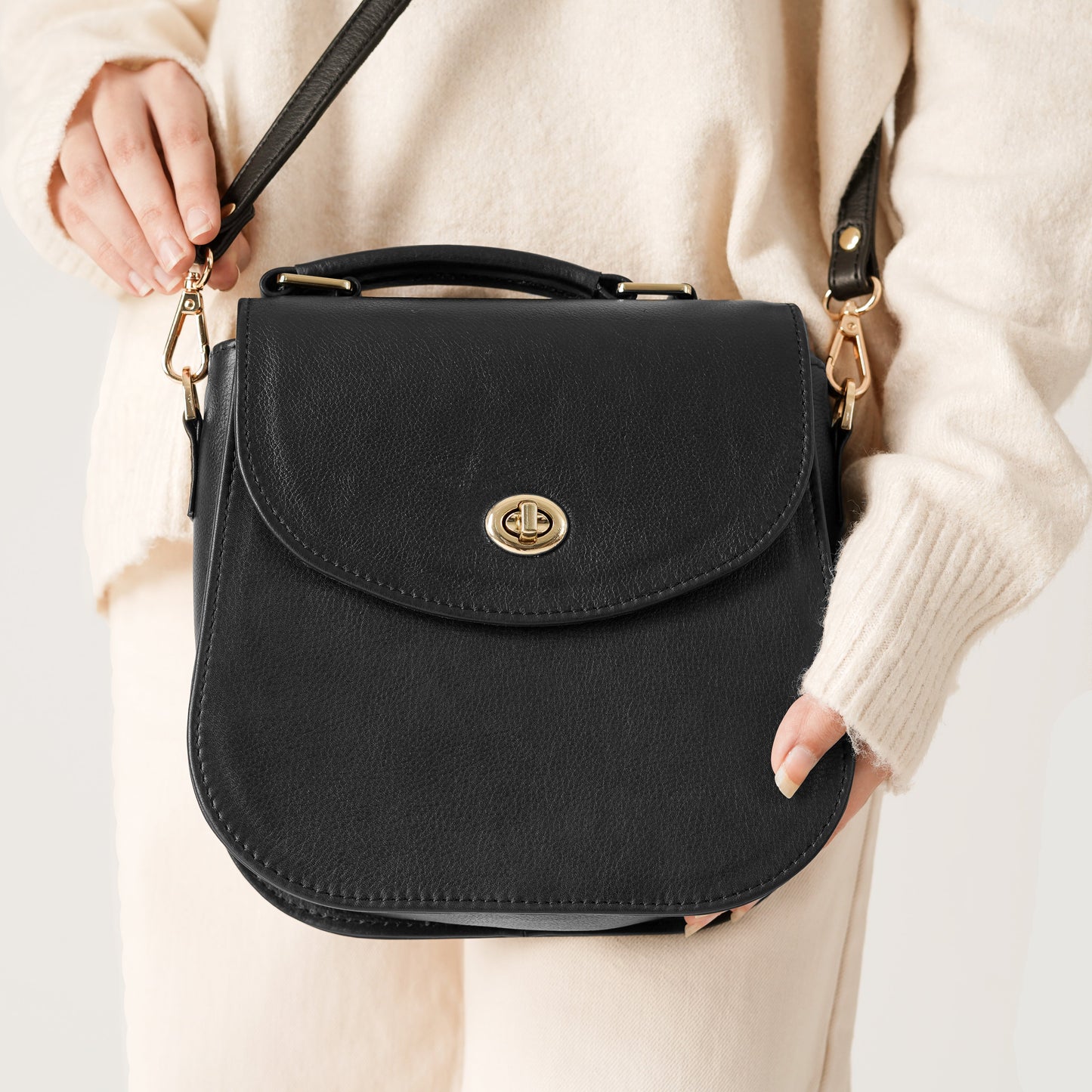 The Sandra Black Leather