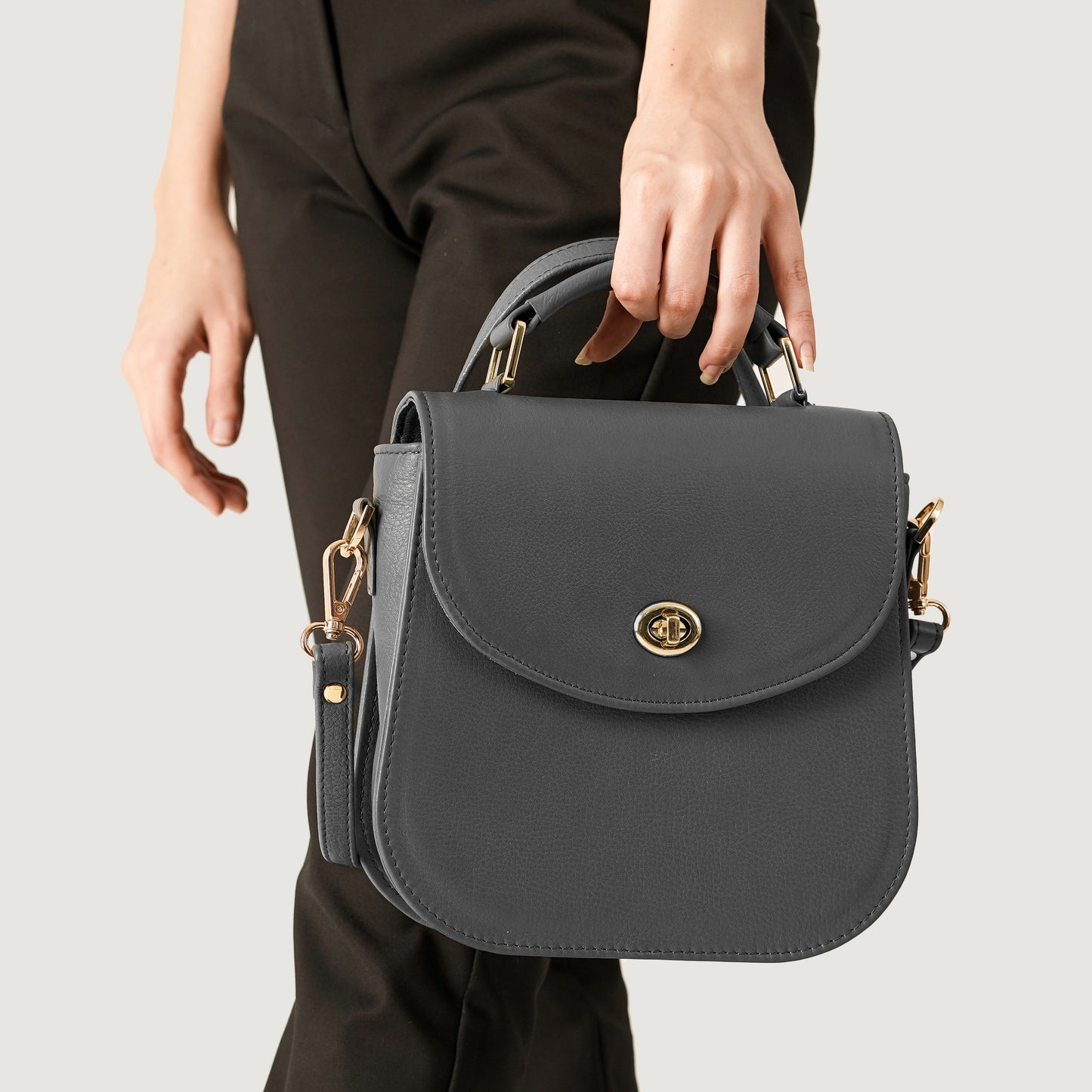 The Sandra Grey Leather