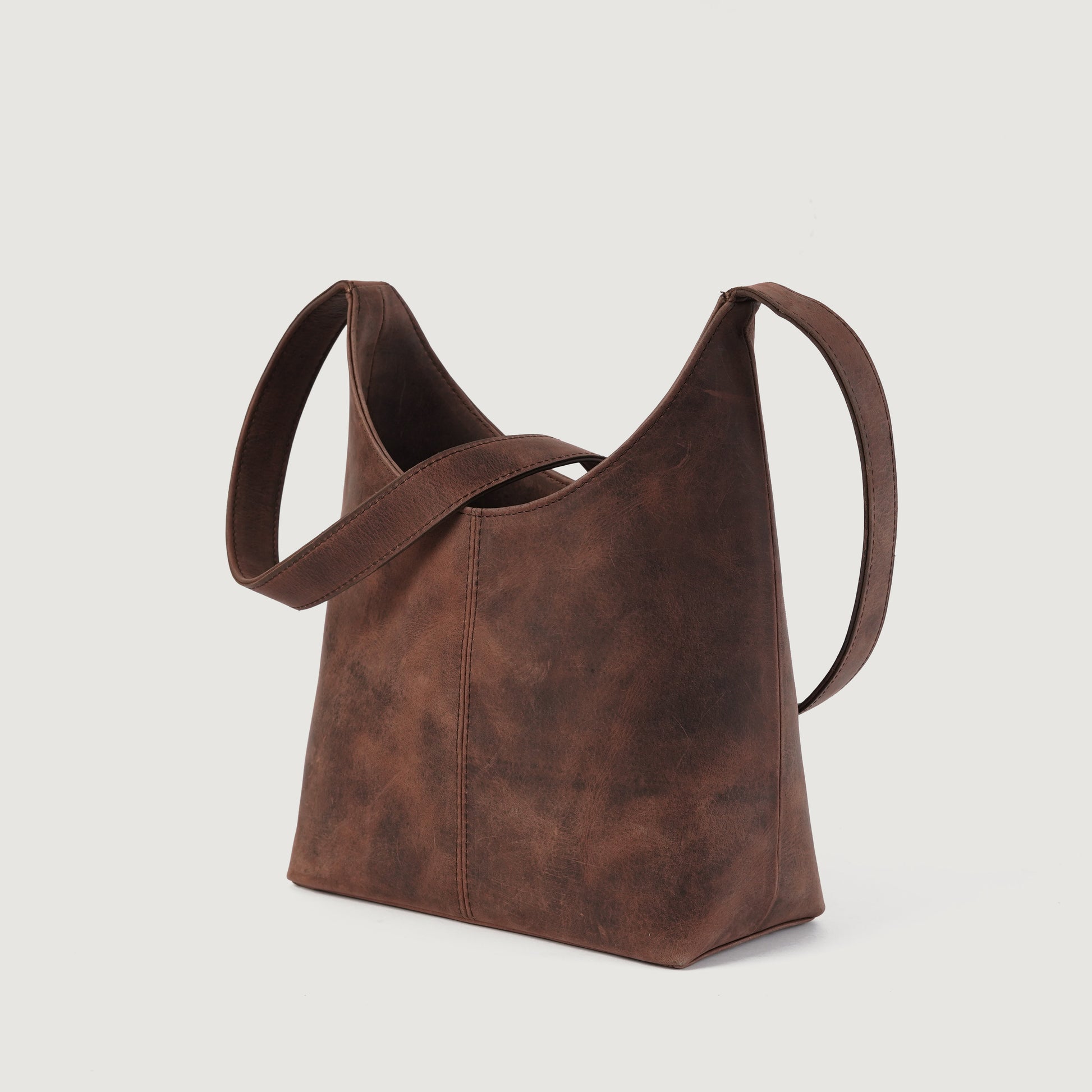 The Stefani Vintage Distressed Brown Leather