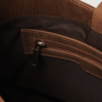The Stefani Vintage Tan Brown Leather