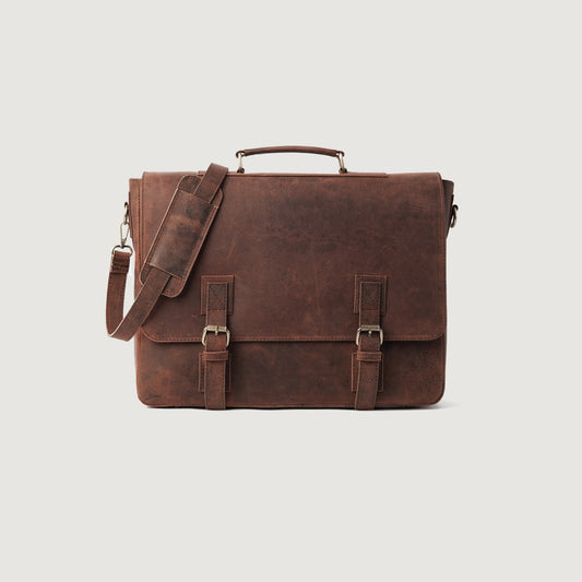 The Cristoph Vintage Distressed Brown Leather