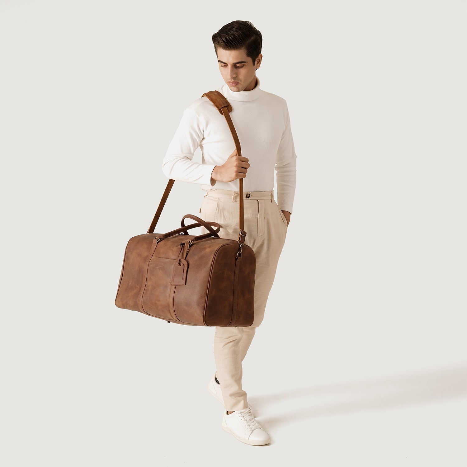 The Darrio Vintage Tan Brown Leather 