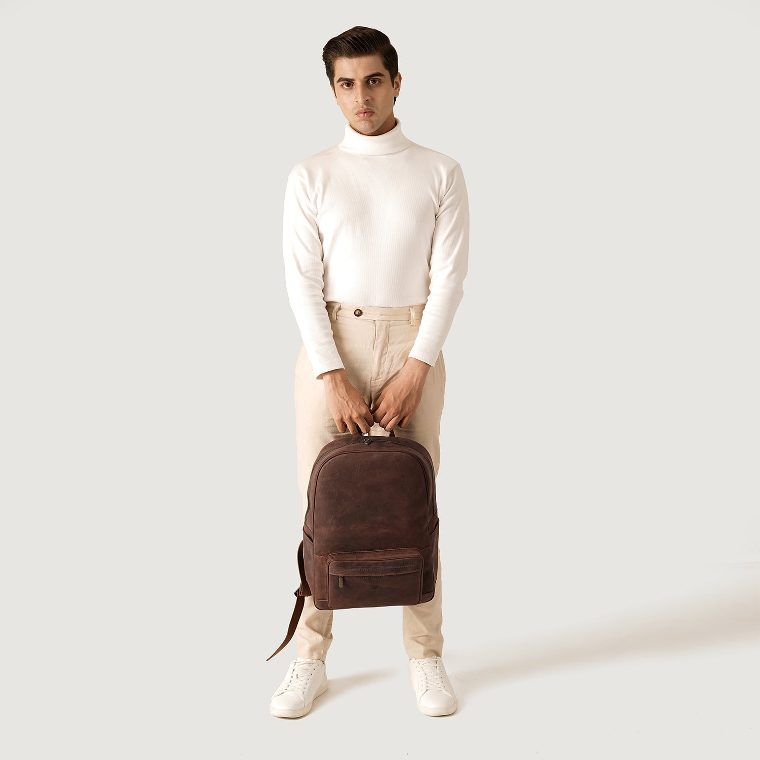 The Philos Vintage Distressed Brown Leather 