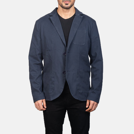Men's Navy Blue Blazer – Borges Style