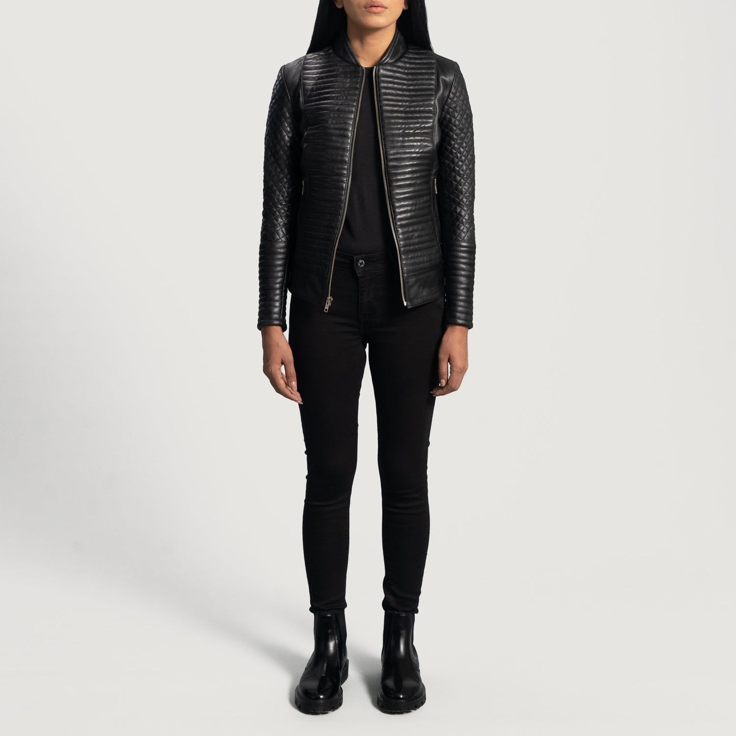 Cityscape Black Leather Biker Jacket SH623