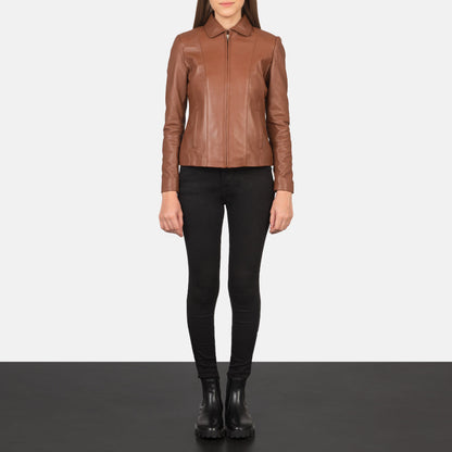 Colette Brown Leather Jacket SH620