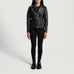 Rumy Black Leather Biker Jacket SH553