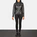 Tomachi Black Leather Jacket SH525