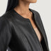 Elixir Black Collarless Leather Jacket SH613