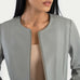 Elixir Grey Collarless Leather Jacket SH611