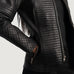 Nexi Quilted Black Leather Jacket SH577