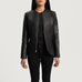 Nexi Quilted Black Leather Jacket SH577