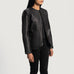 Nexi Quilted Black Leather Jacket SH577