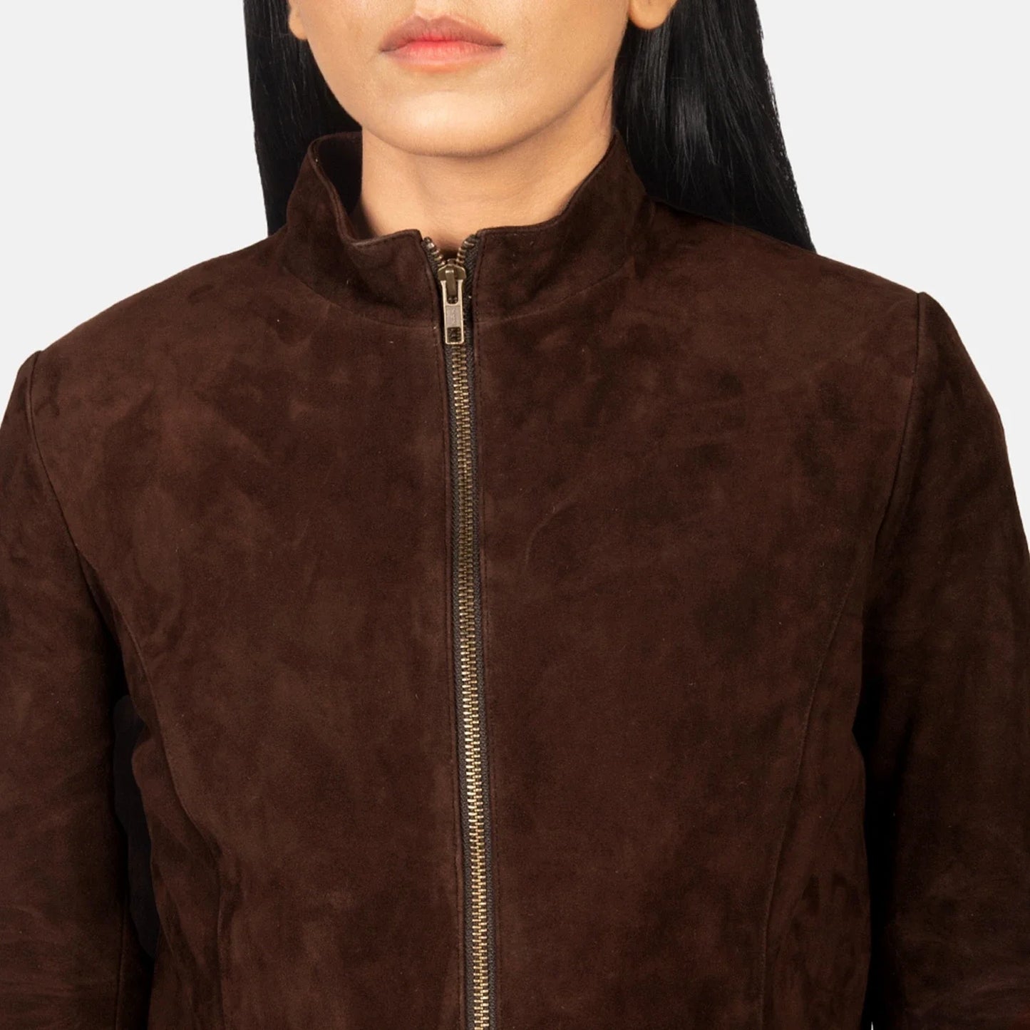 Rumella Mocha Suede Biker Jacket G180
