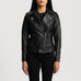 Rumy Black Leather Biker Jacket SH553