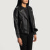 Rumy Black Leather Biker Jacket SH553