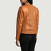 Sleeky Clean Tan Leather Biker Jacket SH532