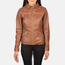 Tomachi Brown Leather Jacket SH524