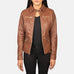 Tomachi Brown Leather Jacket SH524