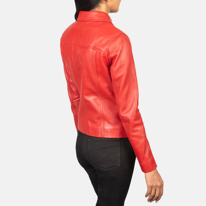 Tomachi Red Leather Jacket SH523