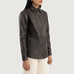 Zenith Brown Leather Shirt Jacket SH508