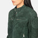 Zenna Green Suede Bomber Jacket SH505