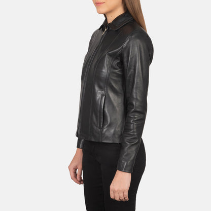 Colette Black Leather Jacket SH621